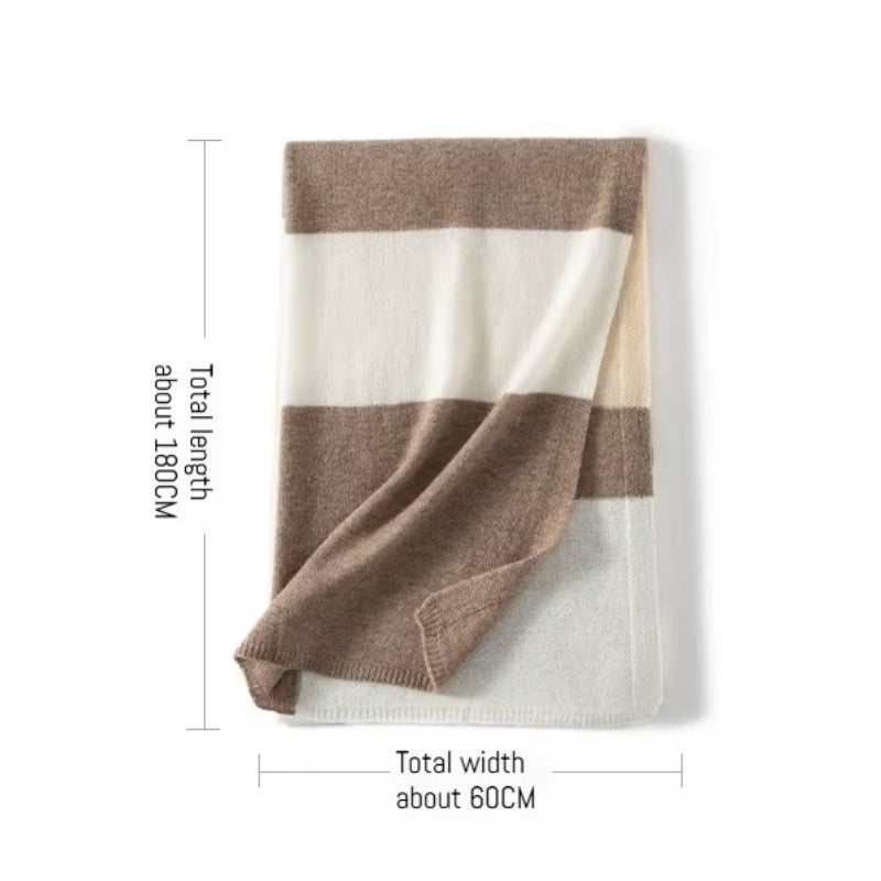 Écharpe Plaid Femme guide des dimensions - Beige - Gris