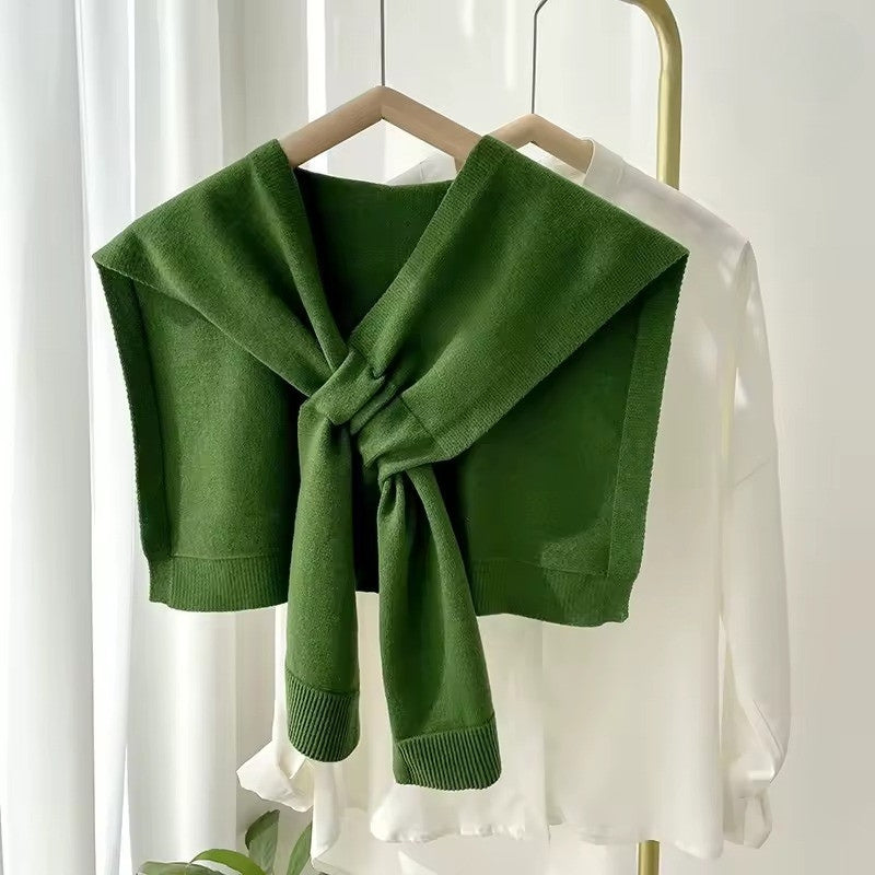 Mini Châle Tricotée - Vert Foncé - 90x45cm