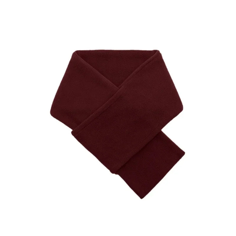 Echarpe Courte Polaire Homme - Bordeaux - 80*14cm