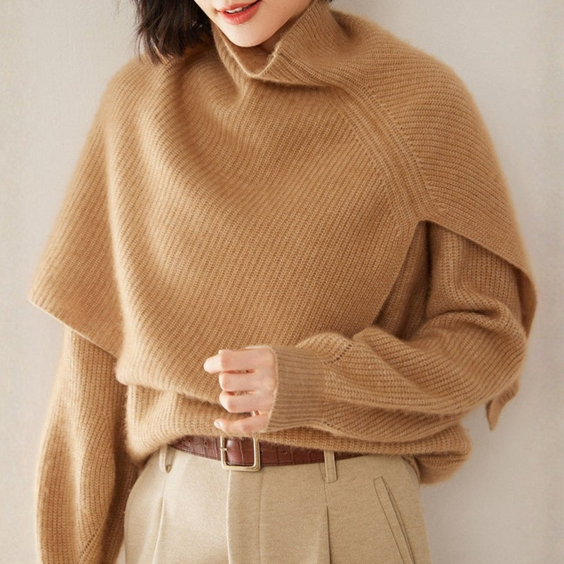 Poncho Cachemire Court