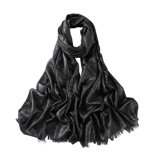 Echarpe Noire Paillette - Noir Ébène - 200*80cm
