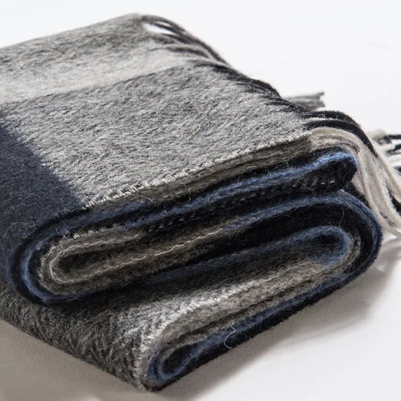 Echarpe Laine à Carreaux Homme