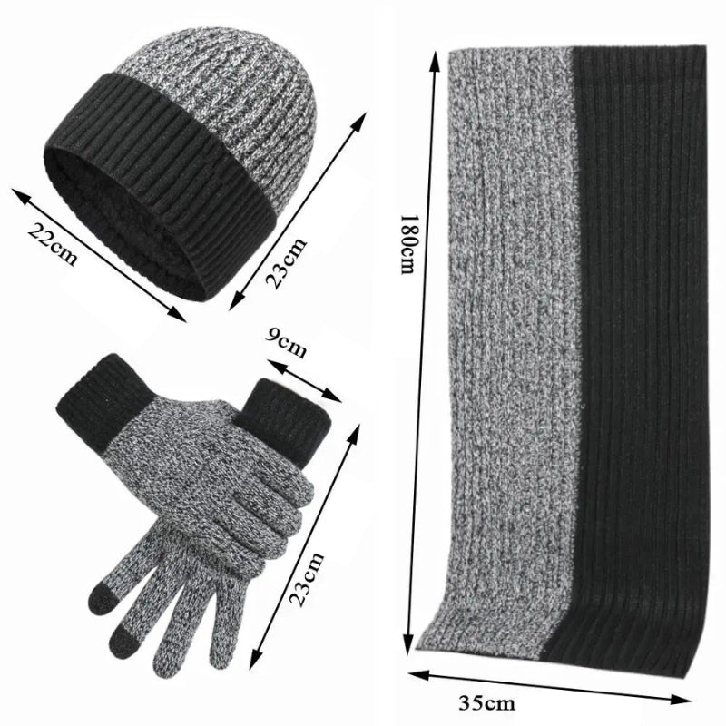 Ensemble Bonnet Echarpe Gant pour Homme