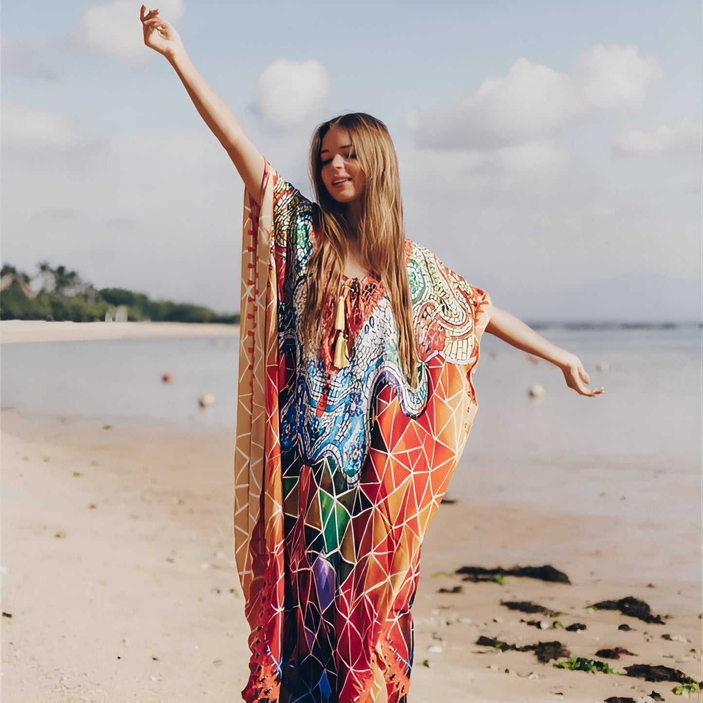 Robe Paréo aux Motifs Africains