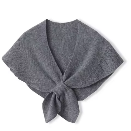Châle en Laine Femme Gris Foncé 125*40cm