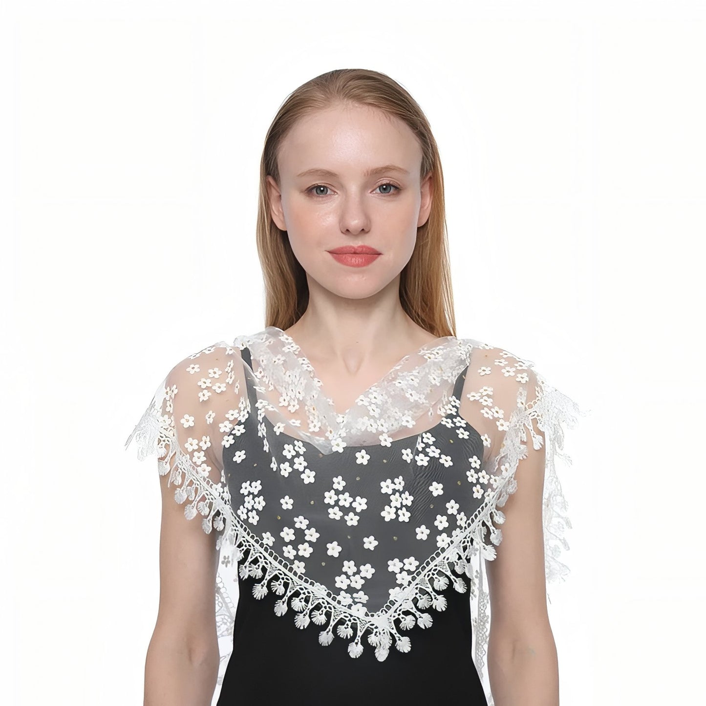 Foulard Triangle Dentelle