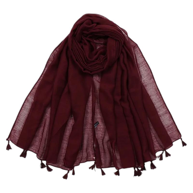Echarpe Viscose Femme - Bordeaux - 180*90cm