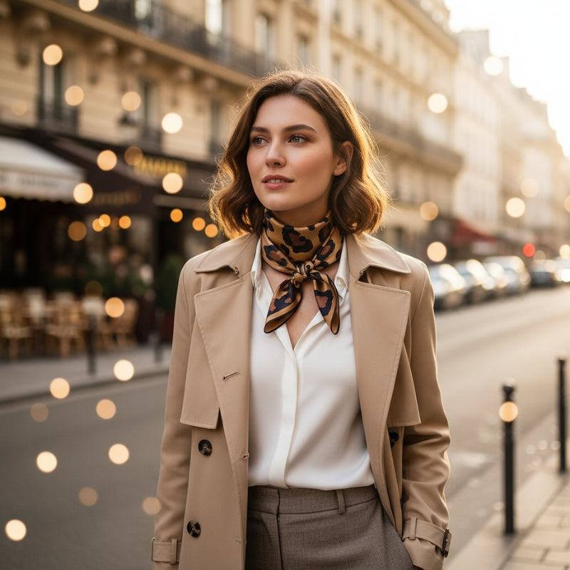 Foulard Femme Motif Léopard
