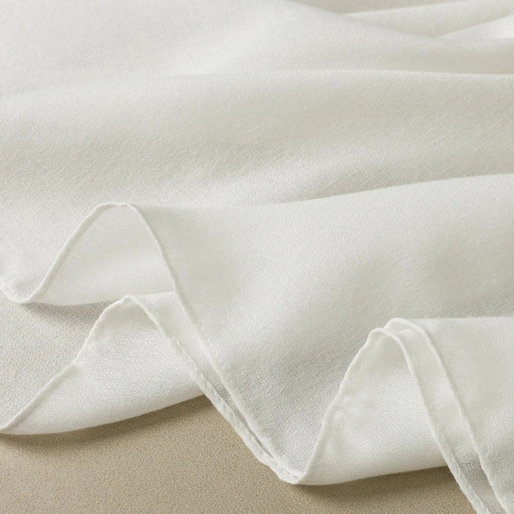 Etole Châle Blanc détail du tissu - Blanc