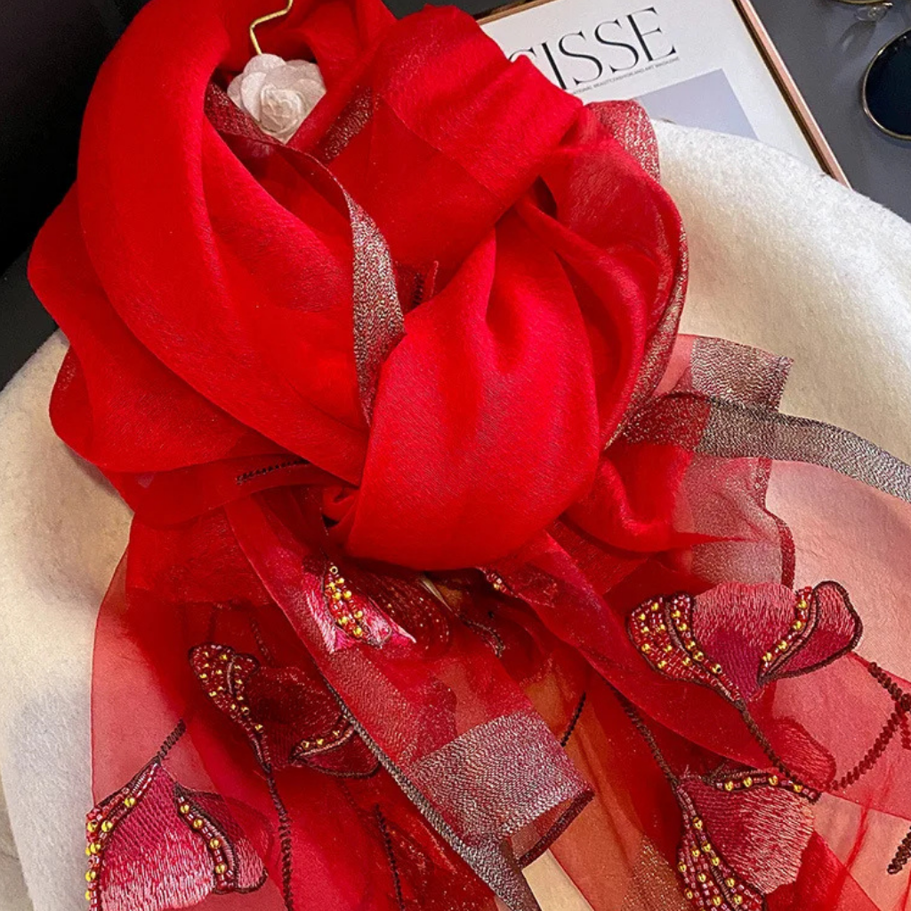 Foulard en Mousseline de Soie Femme