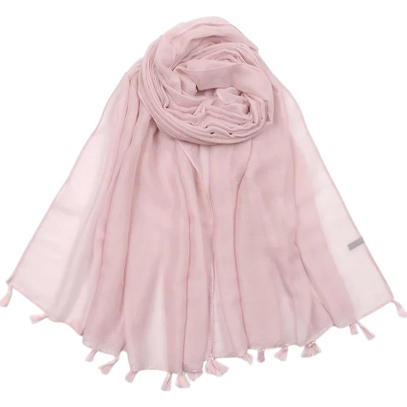 Echarpe Viscose Femme - Rose Poudré - 180*90cm