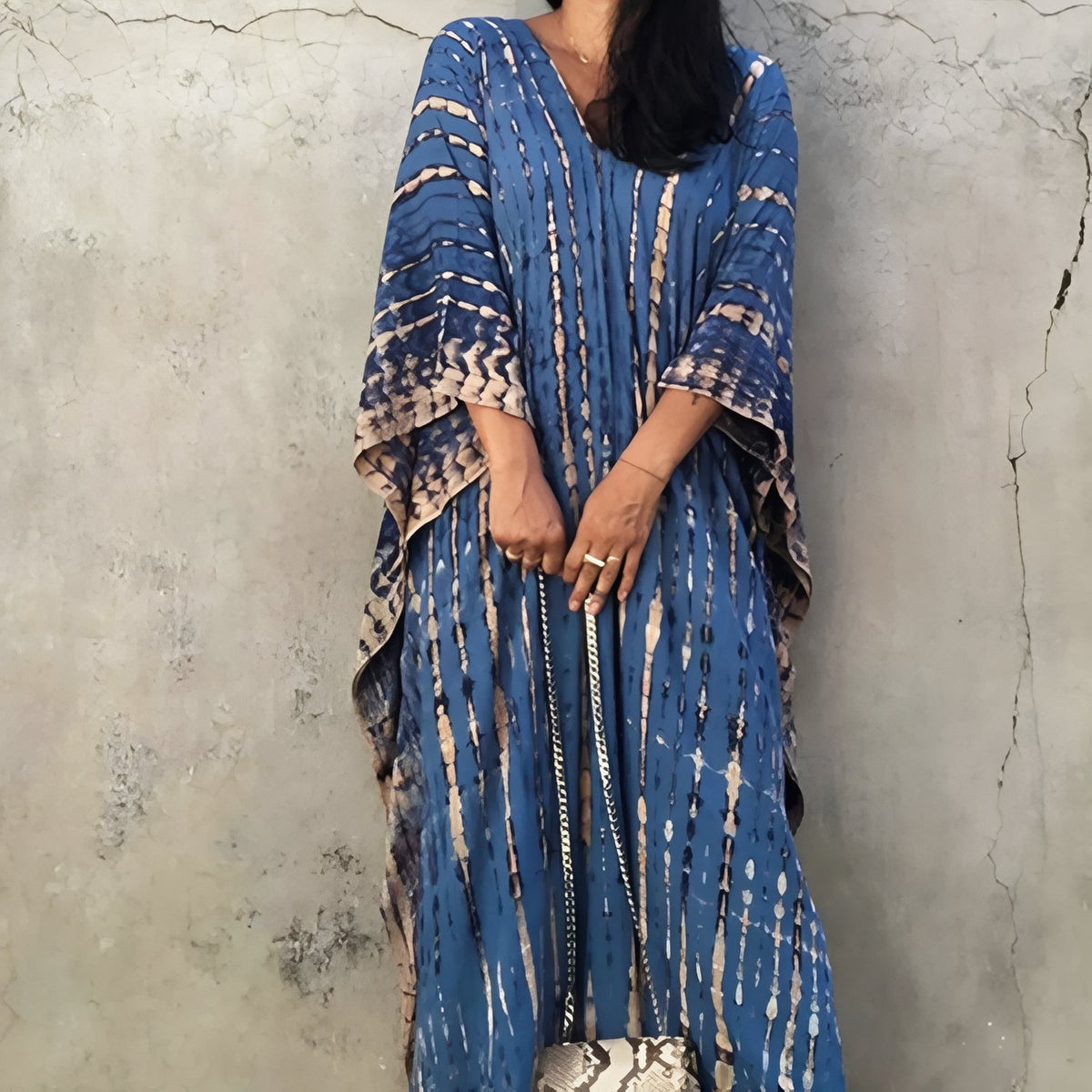 Robe de Plage Boho Style - Bleu - Unique