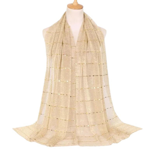 Etole Pailletée Beige Doré 180*65cm