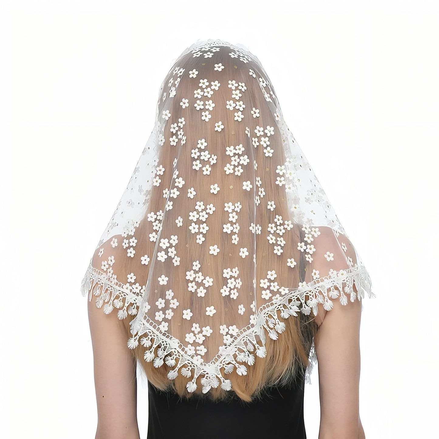 Foulard Triangle Dentelle