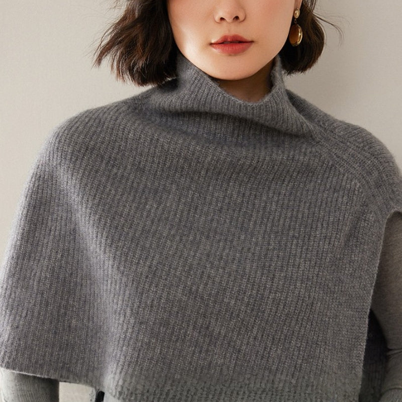 Poncho Cachemire Court