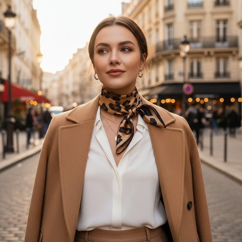 Foulard Femme Motif Léopard