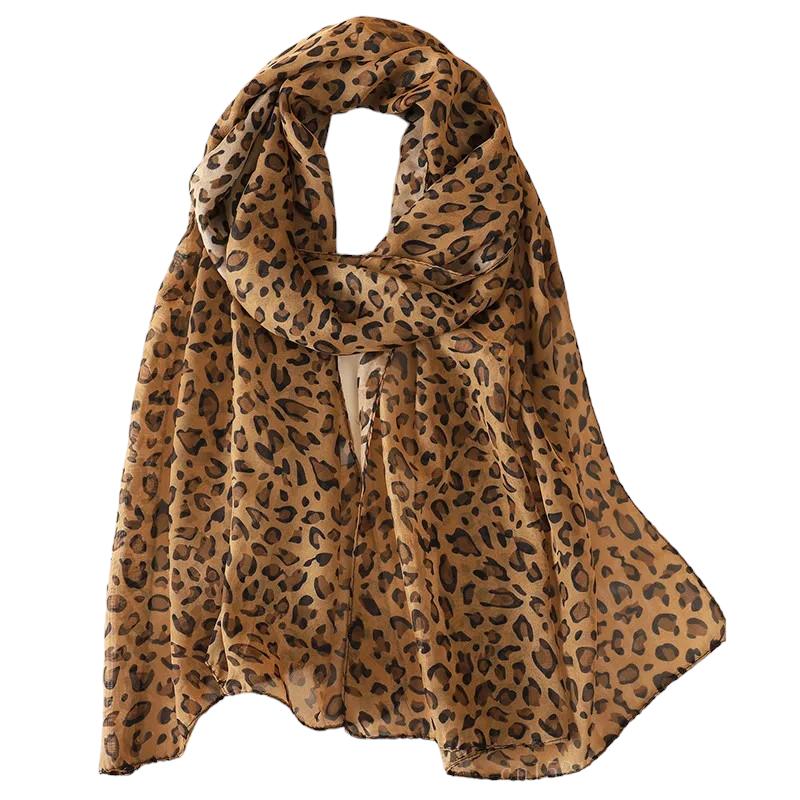 Foulard Léopard Multicolore Marron et Noir 160*50cm