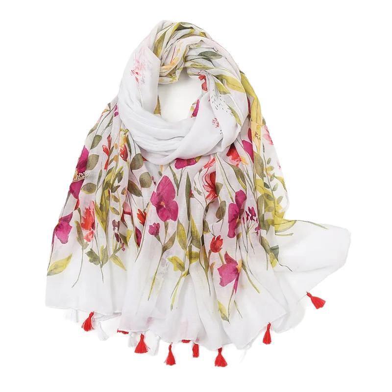 Foulard Chèche Femme Rose et Vert 180*90cm