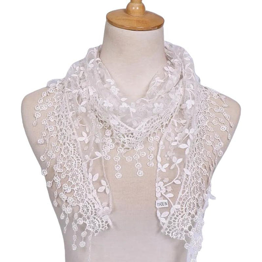 Chale Dentelle Mariage Blanc 150*40cm