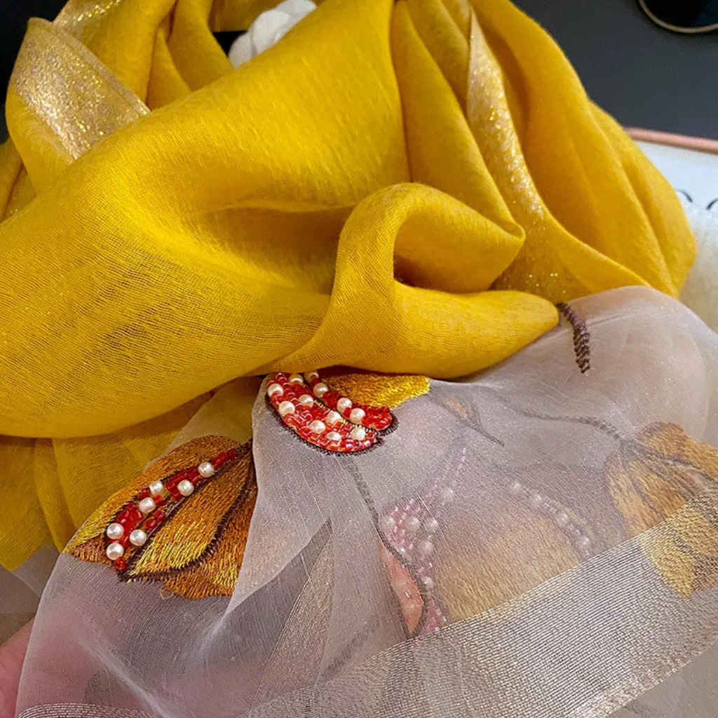 Foulard en Mousseline de Soie Femme