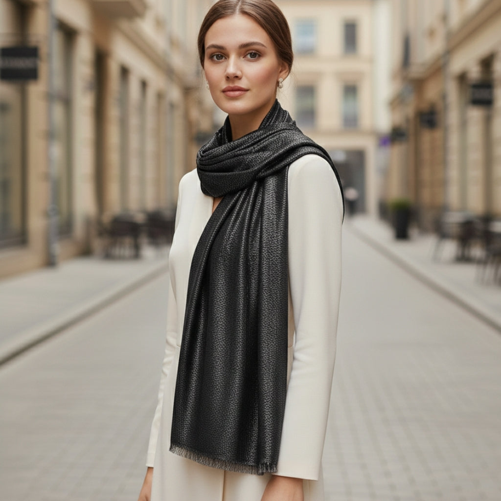 Echarpe Noire Paillette