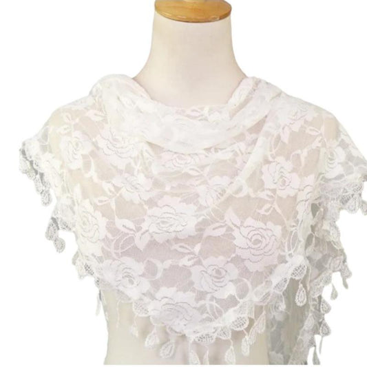 Châle Transparent Mariage Blanc 150*50cm