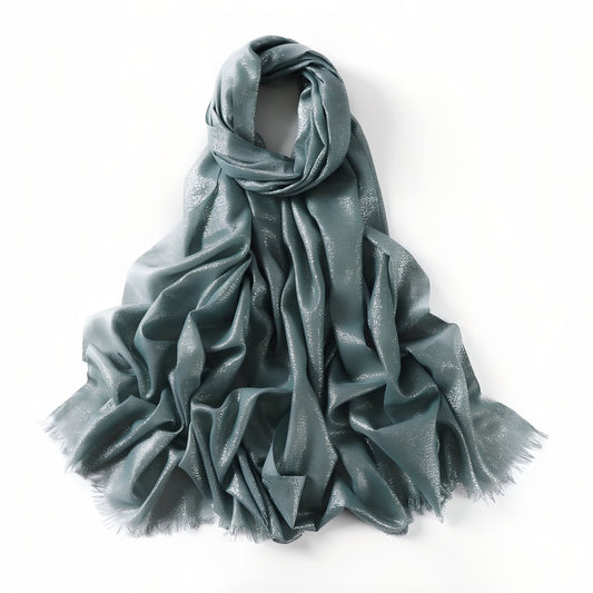Echarpe Pailletée Femme - Vert Émeraude - 200*80cm