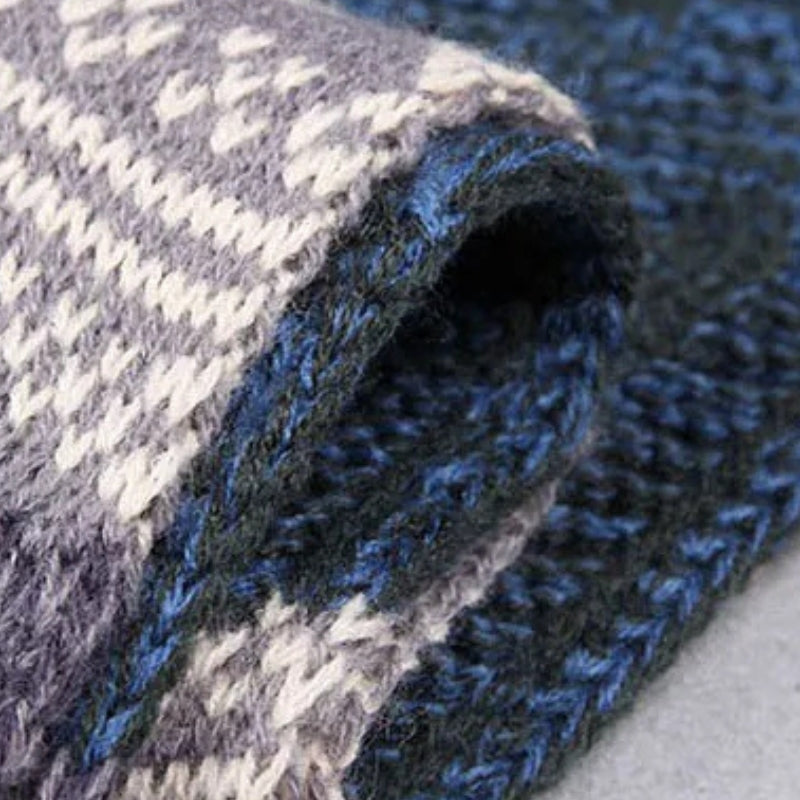 Echarpe Homme Motif Jacquard