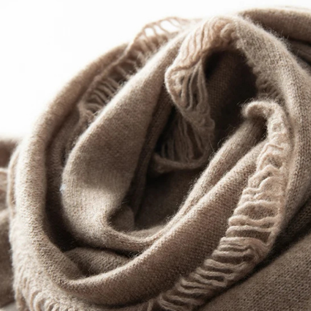 Etole Cachemire Camel gros plan texture - Camel