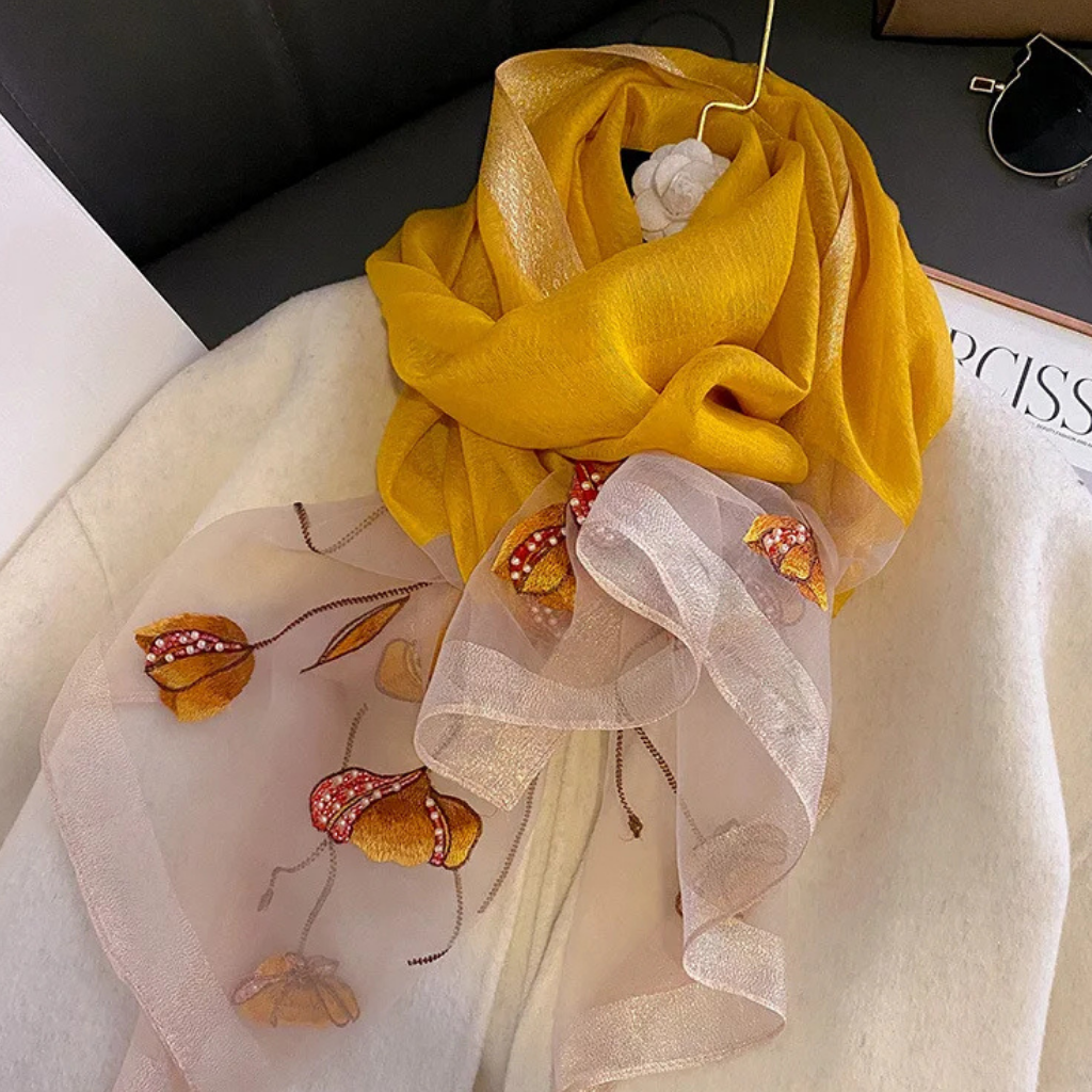 Foulard en Mousseline de Soie Femme