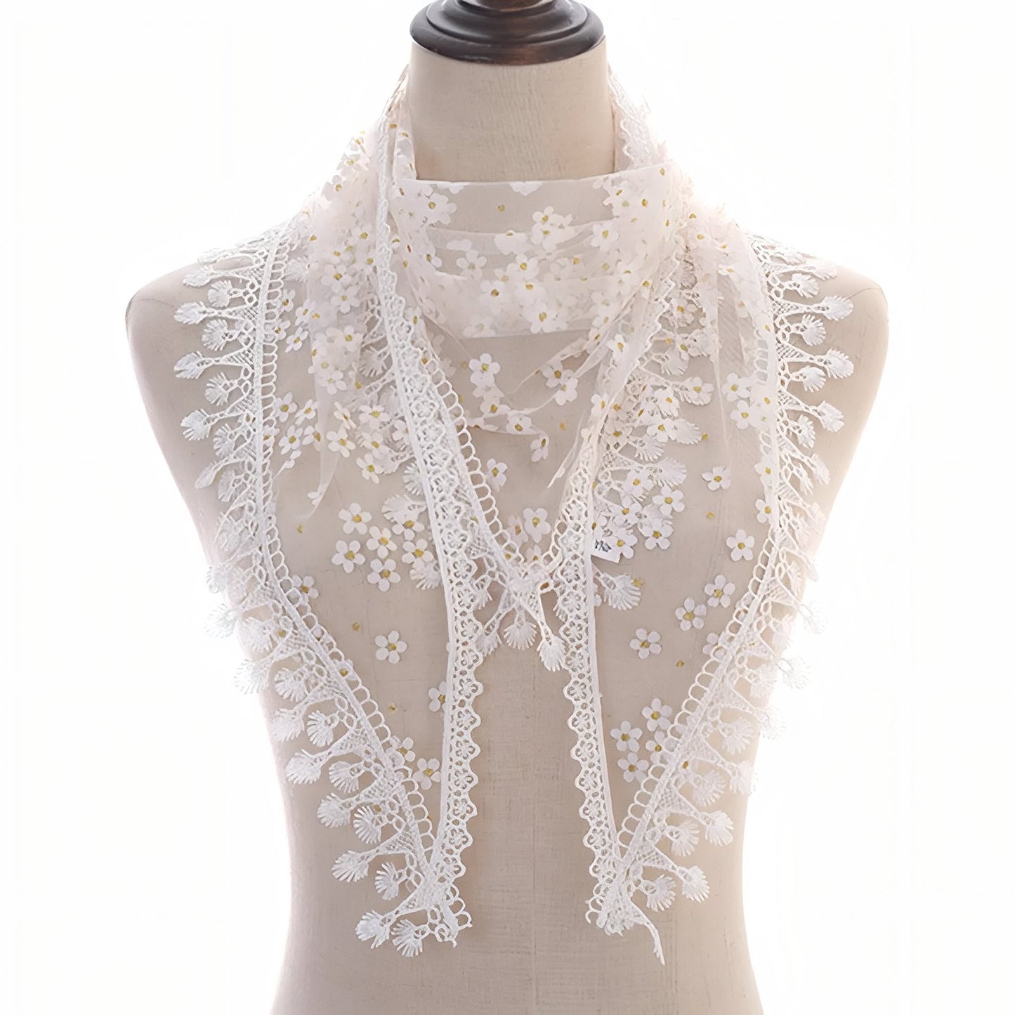 Foulard Triangle Dentelle
