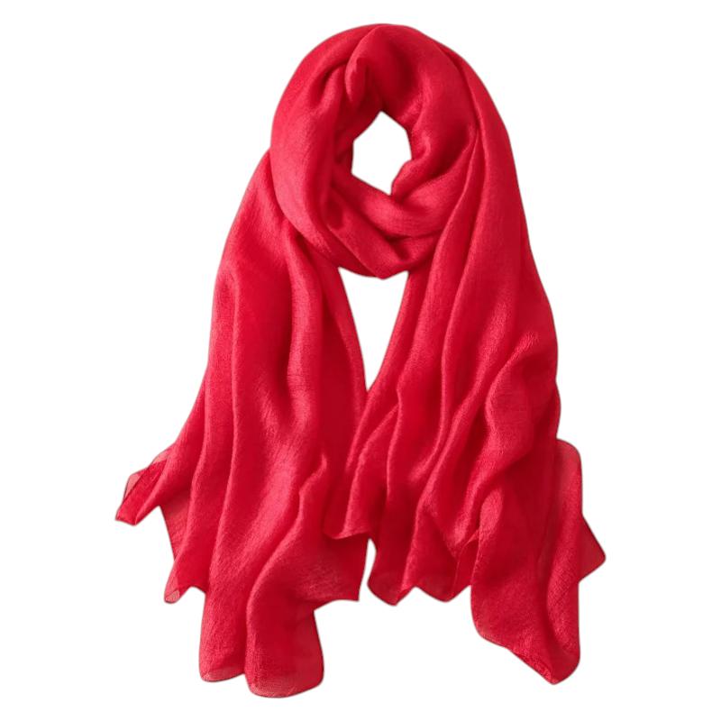 Echarpe Fantaisie Satin - Rouge Foncé - 180*90cm