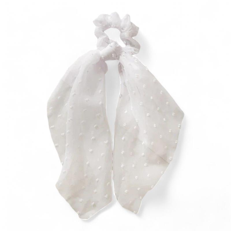 Foulard à Cheveux Chouchou Blanc Étoilé 