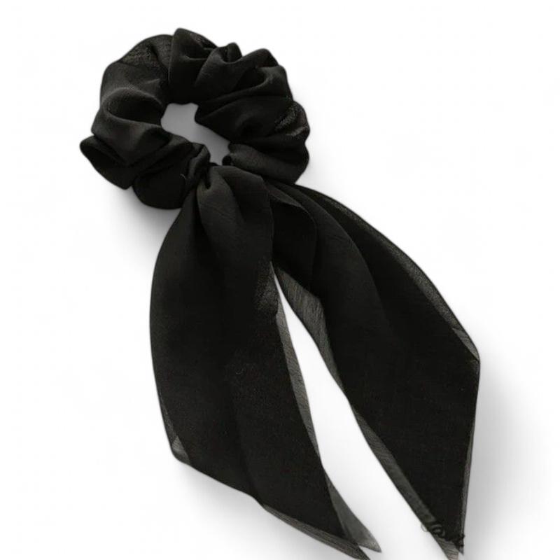 Foulard à Cheveux Chouchou Noir Ébène 