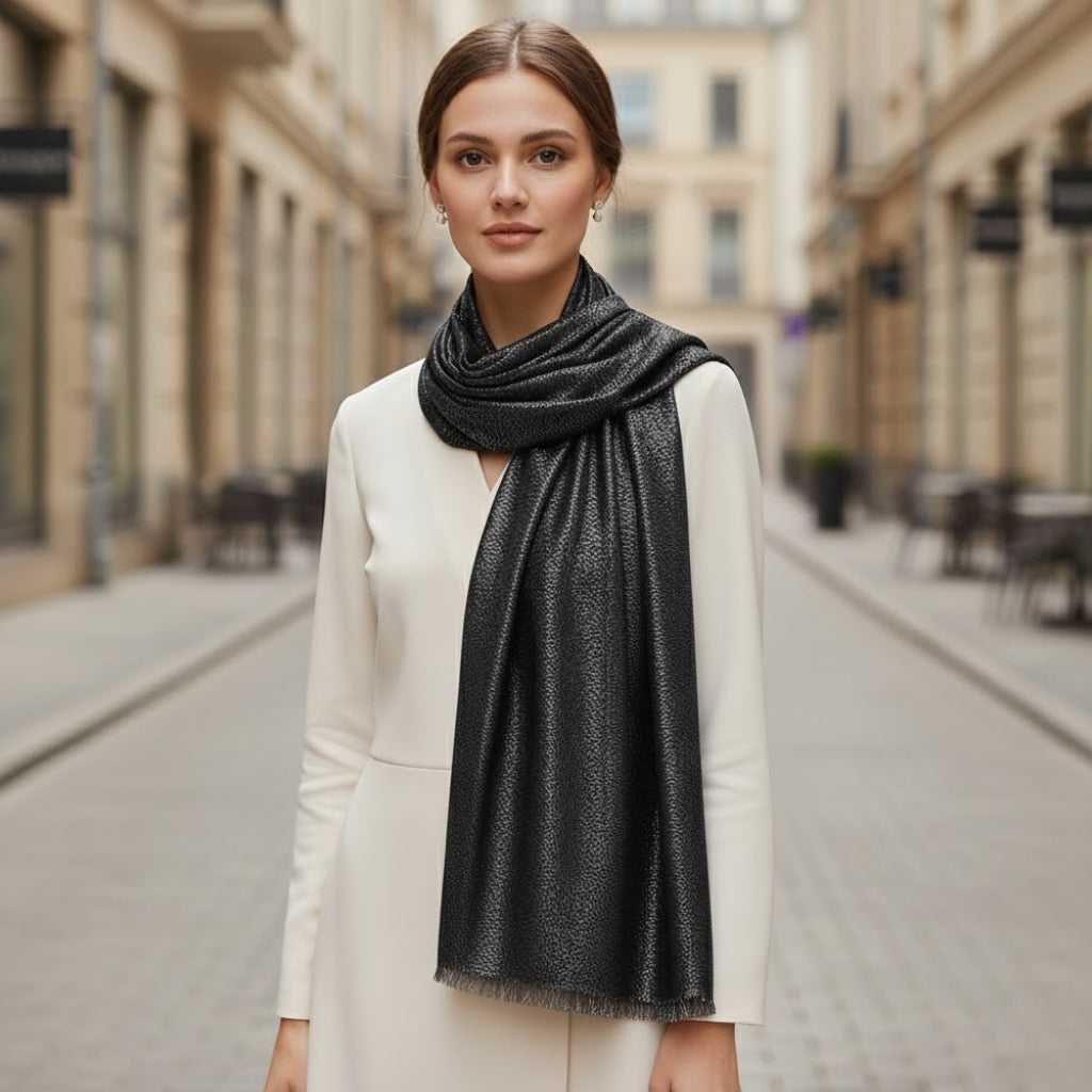 Echarpe Noire Paillette