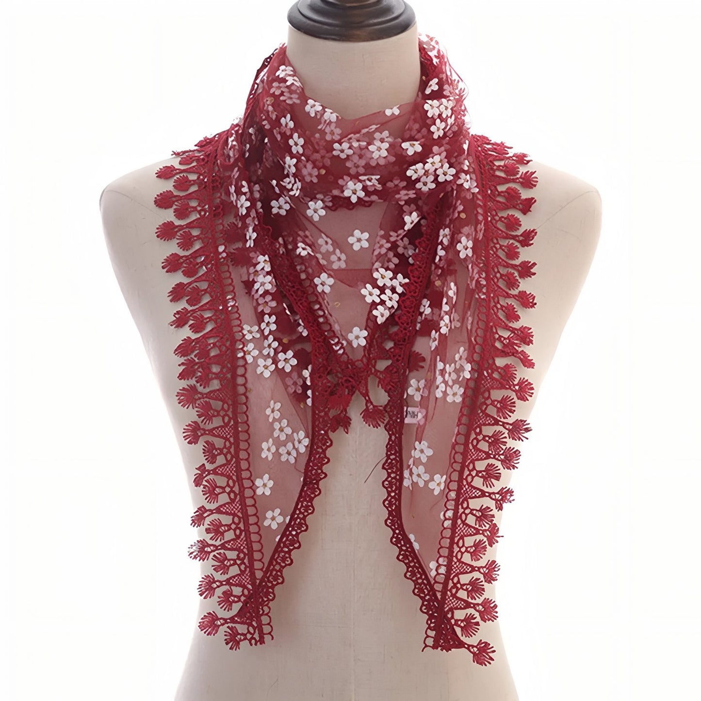 Foulard Triangle Dentelle
