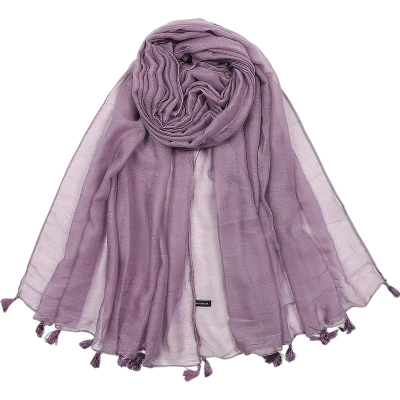 Foulard Viscose Femme - Violet Doux - 180*90cm