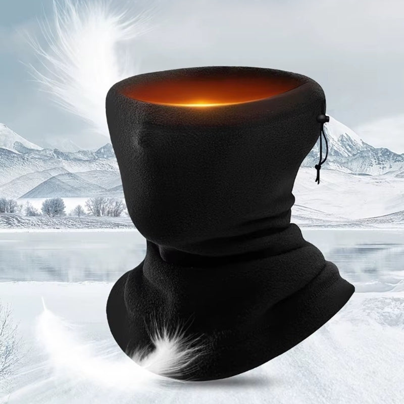 Cache Cou Polaire Homme mise en situation hivernale - Rouge - Noir - Gris - Bleu Foncé - Café - Vert