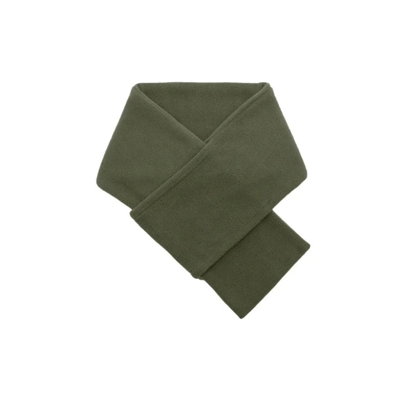 Echarpe Courte Polaire Homme - Vert Olive - 80*14cm
