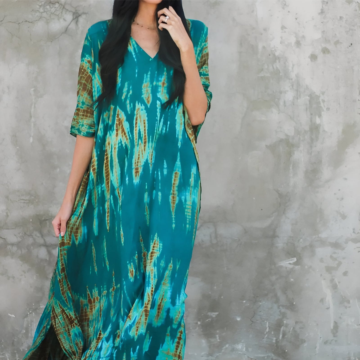 Robe de Plage Boho Style - Vert Turquoise - Unique