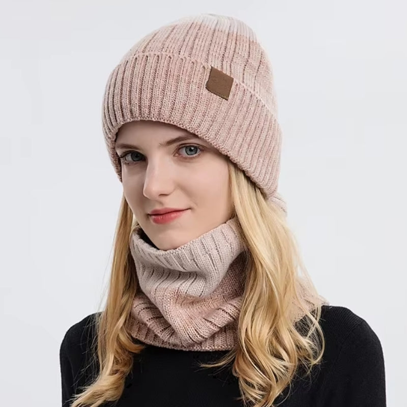 Ensemble Bonnet Snood Tricot Femme 