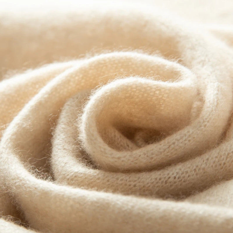 Etole Beige en Cachemire gros plan texture douce - Beige