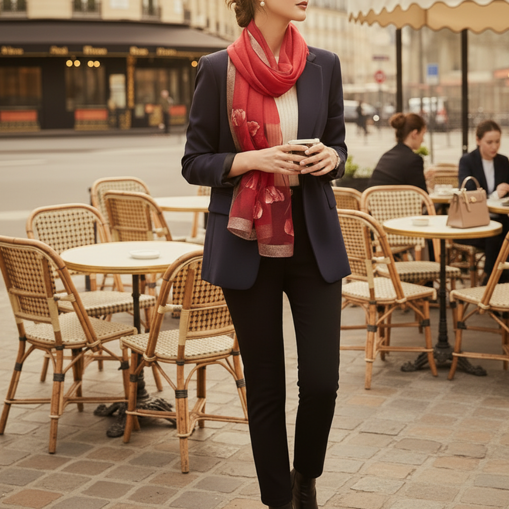 Foulard en Mousseline de Soie Femme