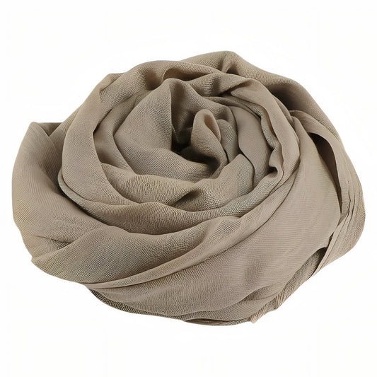 Chèche Coton De Lin Uni - Beige Sable - 195*95cm