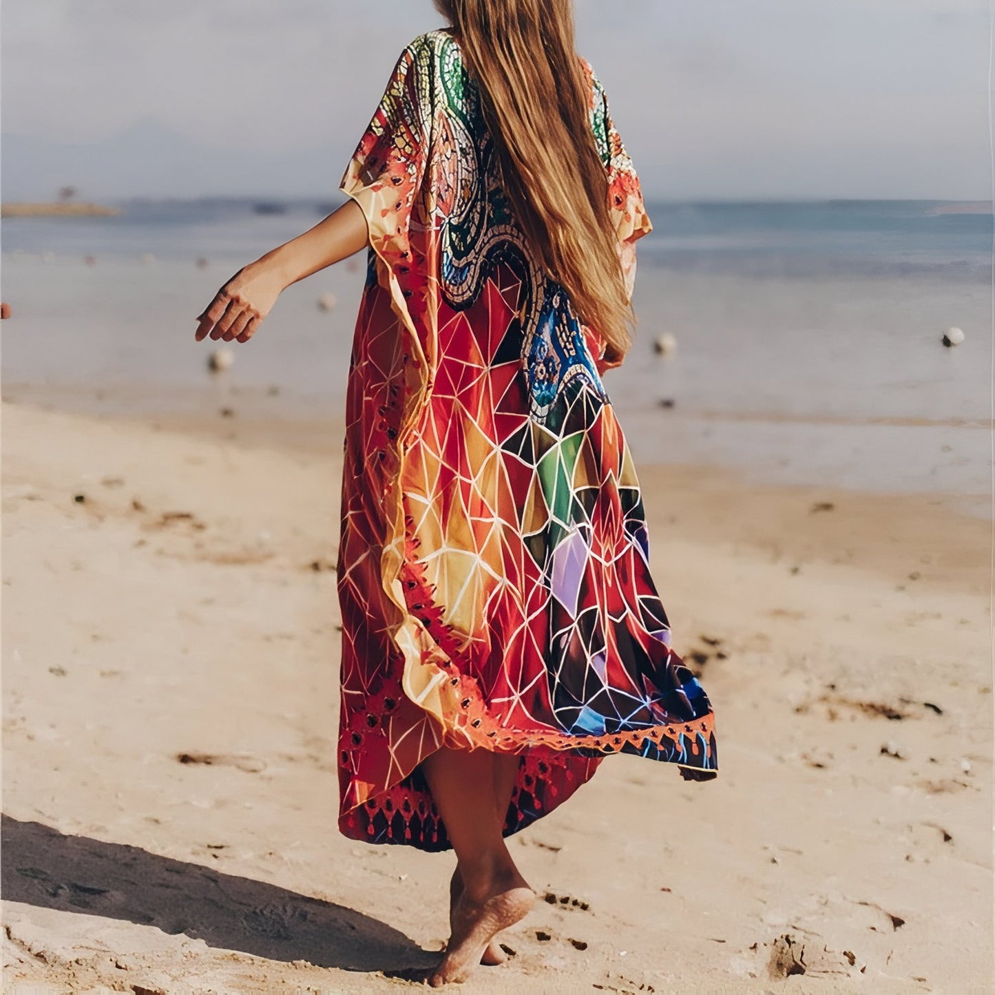 Robe Paréo aux Motifs Africains