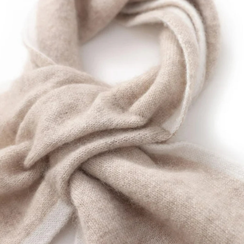 Écharpe Hiver En Cachemire Beige 83*18cm