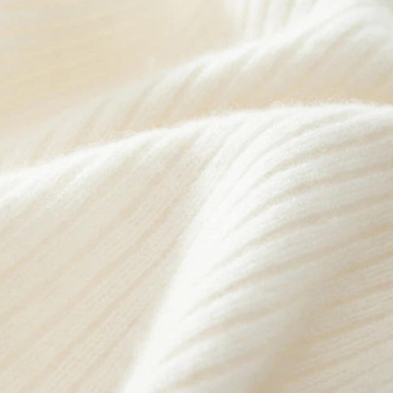 Tour de Cou Cachemire Blanc 35*22cm