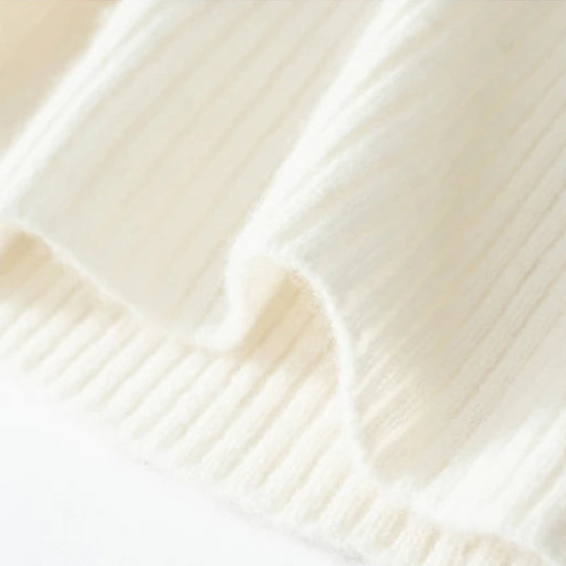 Tour de Cou Cachemire Blanc 35*22cm