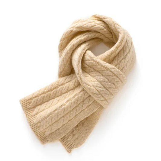 Écharpe En Cachemire Beige pour Femme Beige 152*15cm