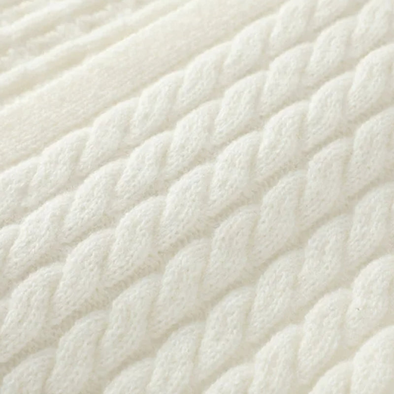 Écharpe En Cachemire Blanc pour Femme Blanc 152*15cm